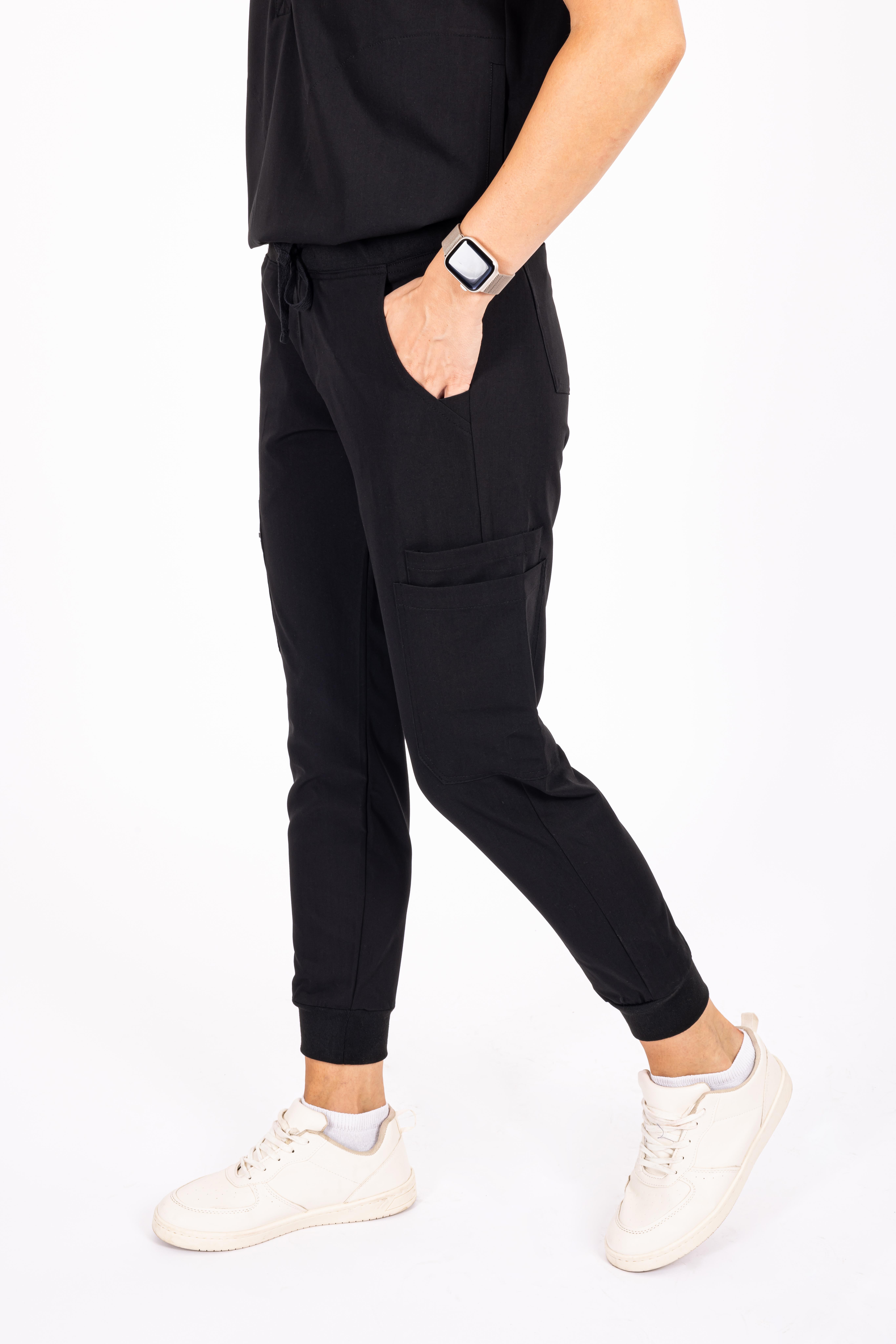 Jogger Vita Siyah Kadın Scrubs Alt - Medical Giyim Uniform
