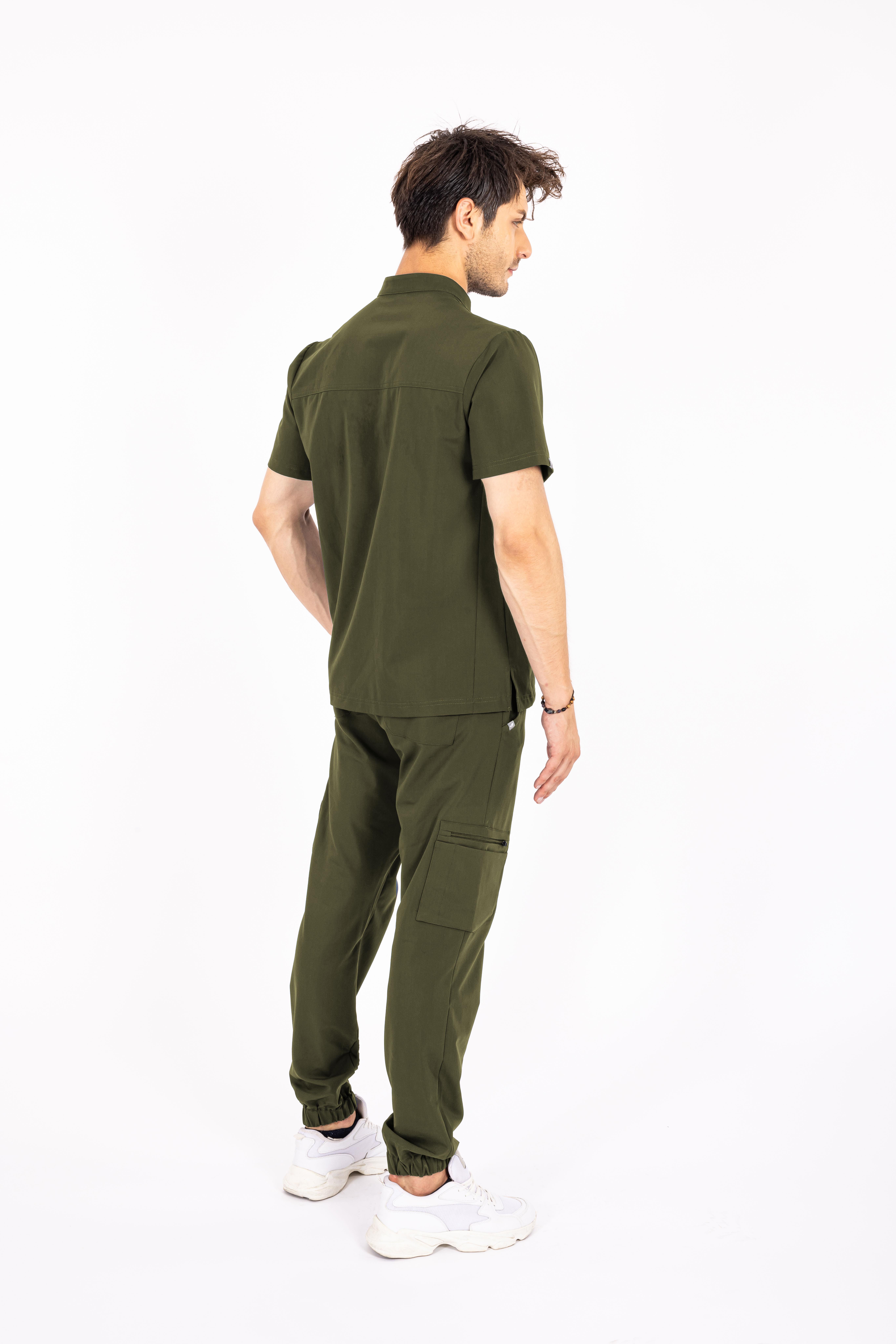 Freddo Vita Haki Üst Erkek Scrubs Cerrahi Forma - Medikal Giyim Uniform