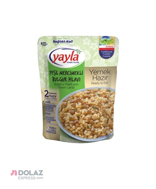 Yayla Yemek Hazır Yeşil Mercimekli Bulgur Pilavı 250 Gr 