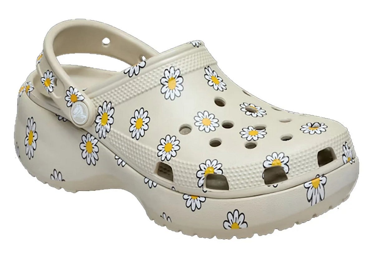 Crocs 212668-1WY Classic Platform Floral Clog Kadın Sandalet