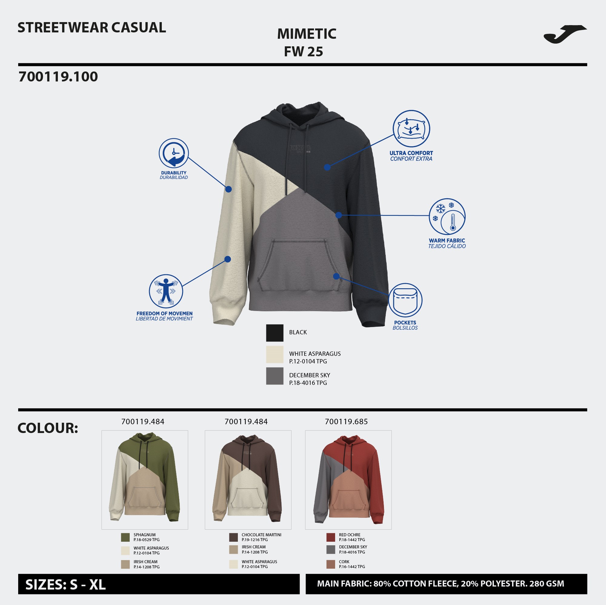 Joma 700119.825 Mimetic Unisex Sweatshirt