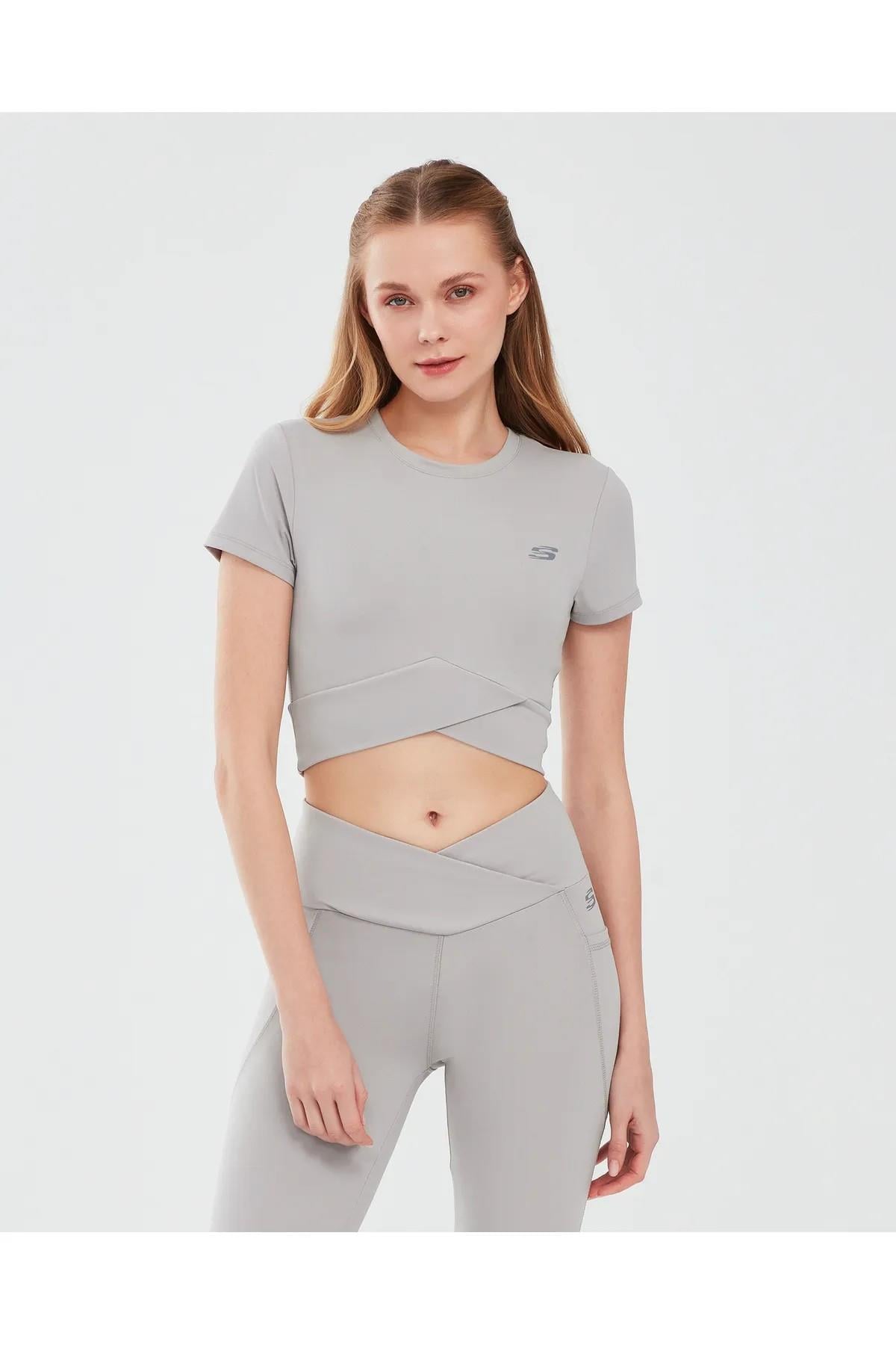 Skechers S241133-003 Performance Coll. W Sleeve Kadın Spor Tişört