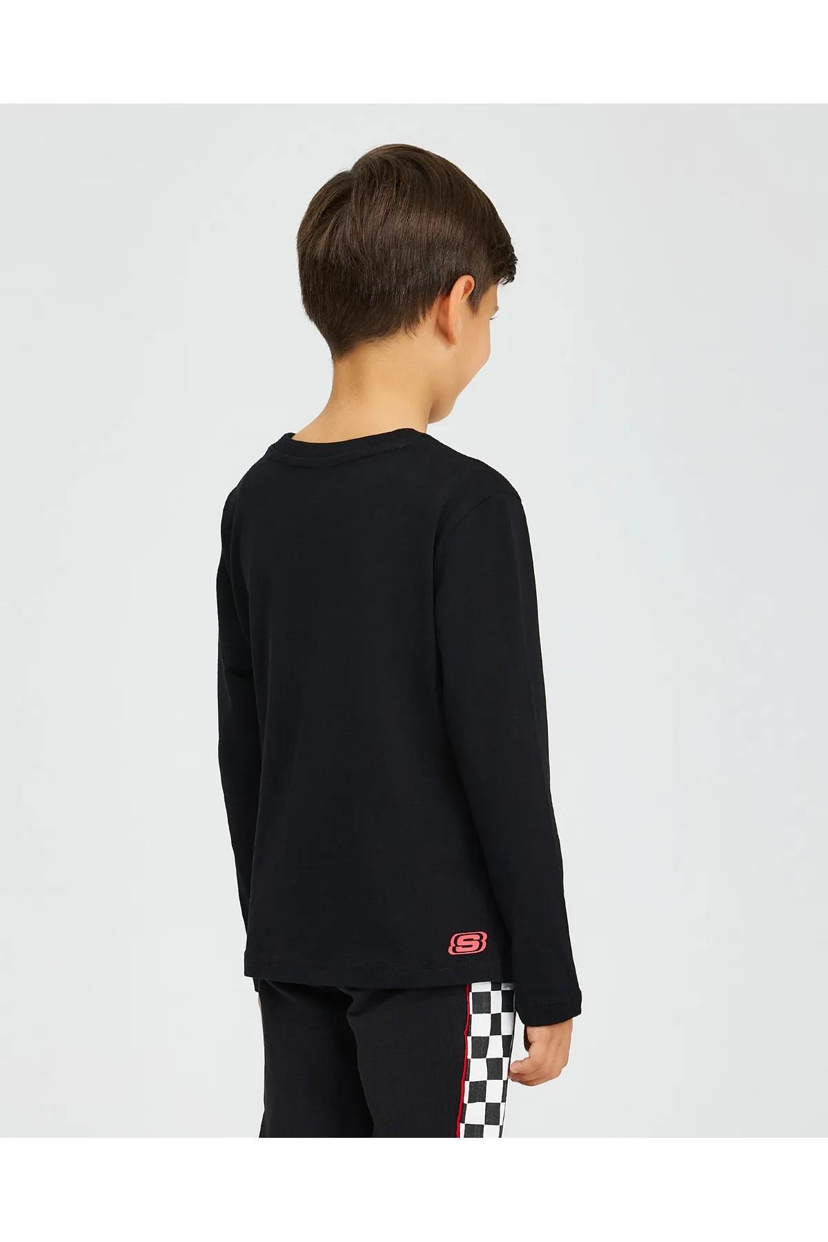 Skechers SK242065-001 B Graphic Tee Long Sleeve Erkek Çocuk Spor Tişört