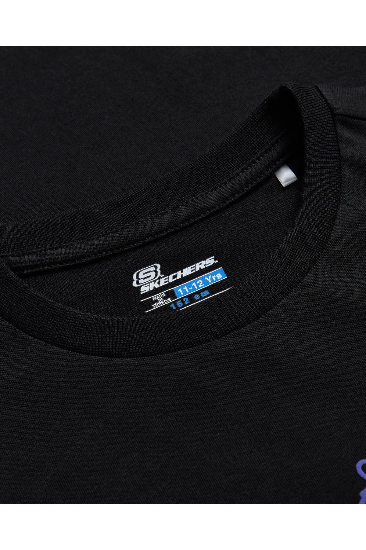Skechers SK242068-001 B Graphic Tee Loose Fit Erkek Çocuk Spor Tişört