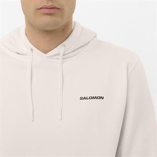Salomon LC2675600 Chest Logo Hoodie M Erkek Sweatshirt