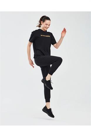 Skechers S241012-001 Graphic W Sleeve Kadın Spor Tişört