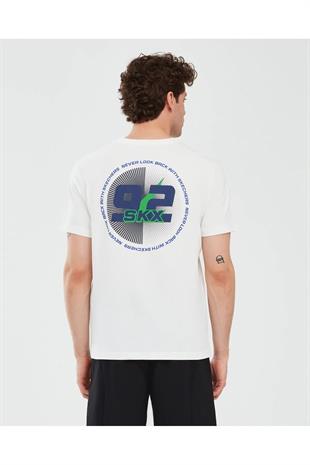 Skechers S241054-102 Graphic M Sleeve Erkek Spor Tişört