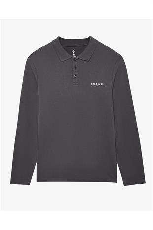 Skechers S242198-003 M Polo Casual Comfort Long Sleeve Polo Erkek Polo Tişört