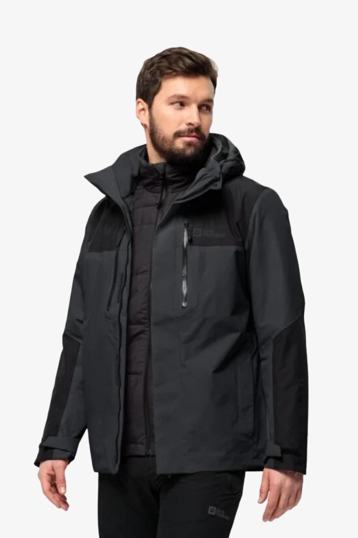 Jack Wolfskin 1115261-6350 Jasper 3IN1 Jkt M Erkek Outdoor Mont