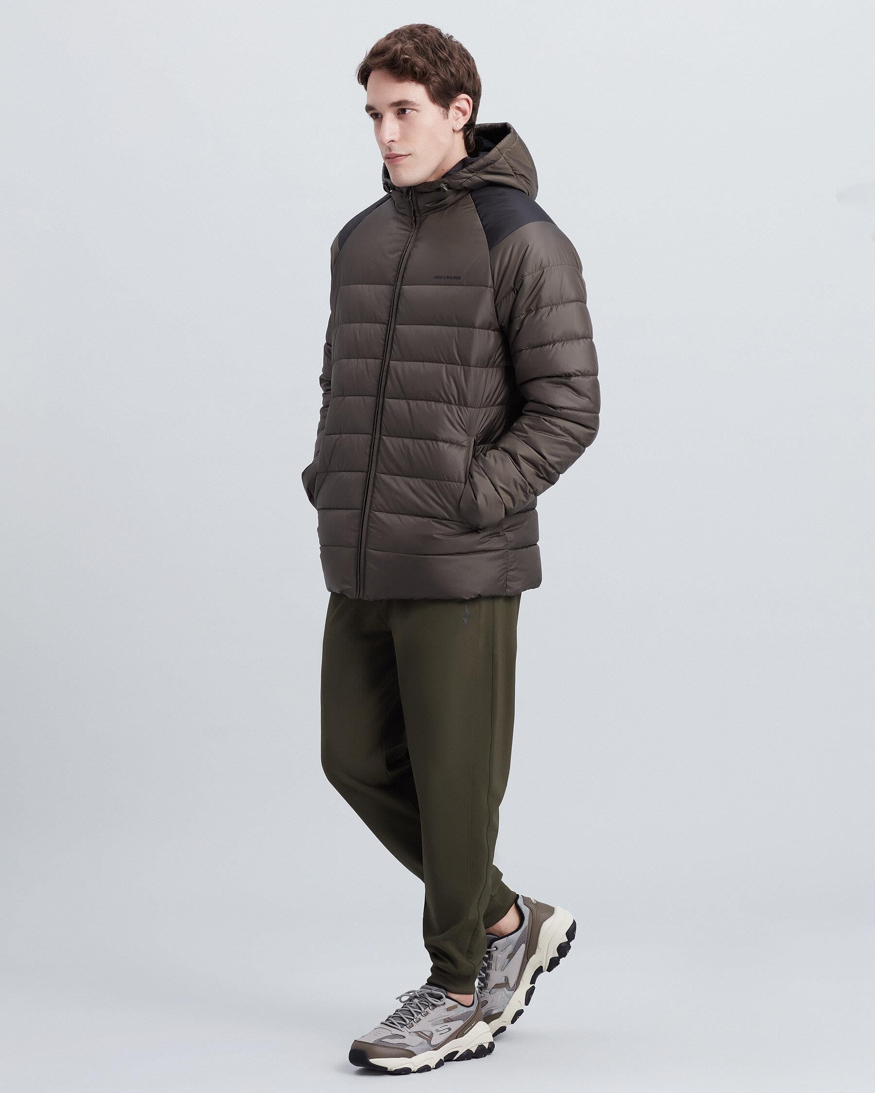 Skechers S212041-801 M Panel Hooded Jacket Erkek Mont