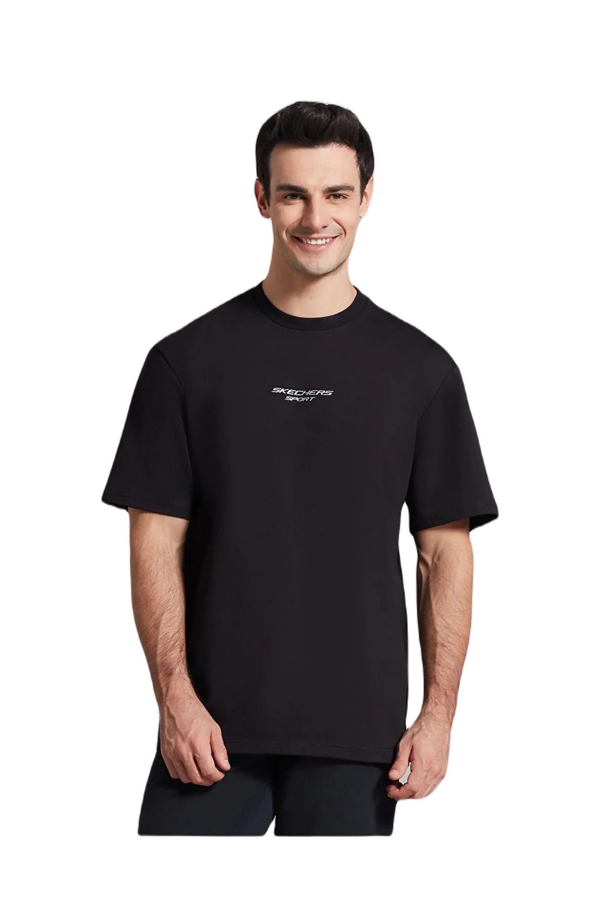 Skechers S231094-001 M Graphic Tee Reflect Logo Oversize Erkek Spor Tişört