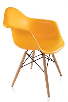 Kolçaklı Sarı Eames Sandalye