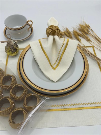 Peçete Yüzük Halkası Burgulu Model Gold Renk