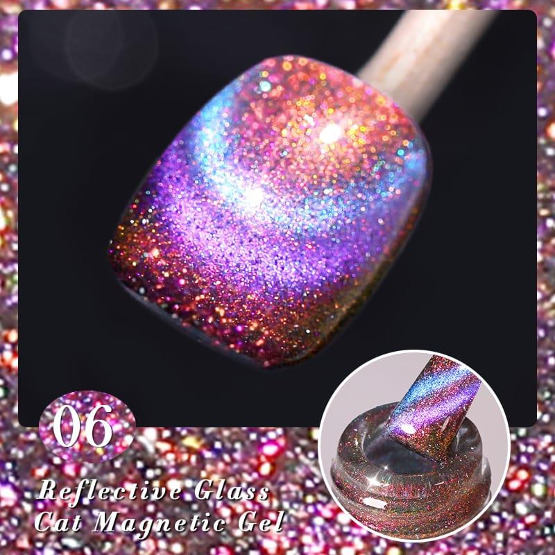 BORN PRETTY 10 ml Hema Free Rainbow Reflektive Cat Magnetic Gel 06