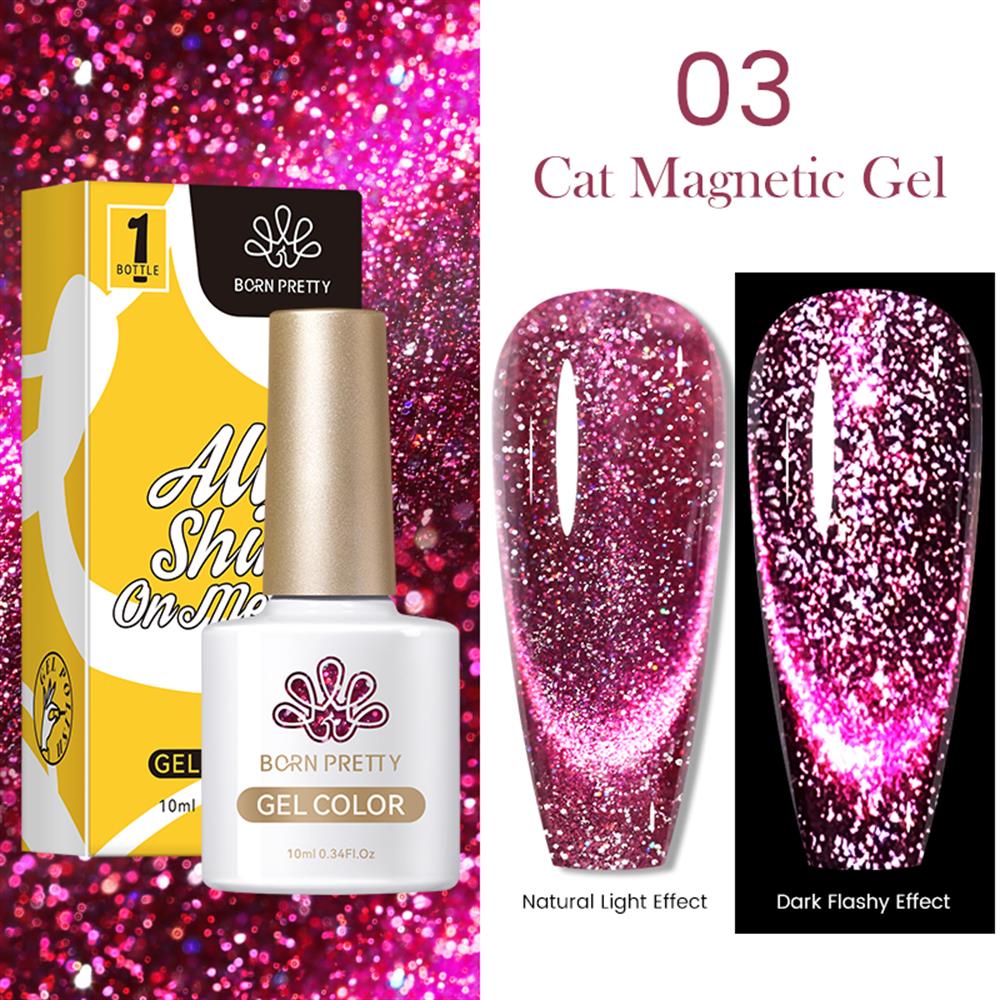 BORN PRETTY 10ML REFLEKTÖRLÜ KEDİ GÖZÜ MANYETİK (REFLECTIVE CAT EYE MAGNETIC) KALICI OJE 03