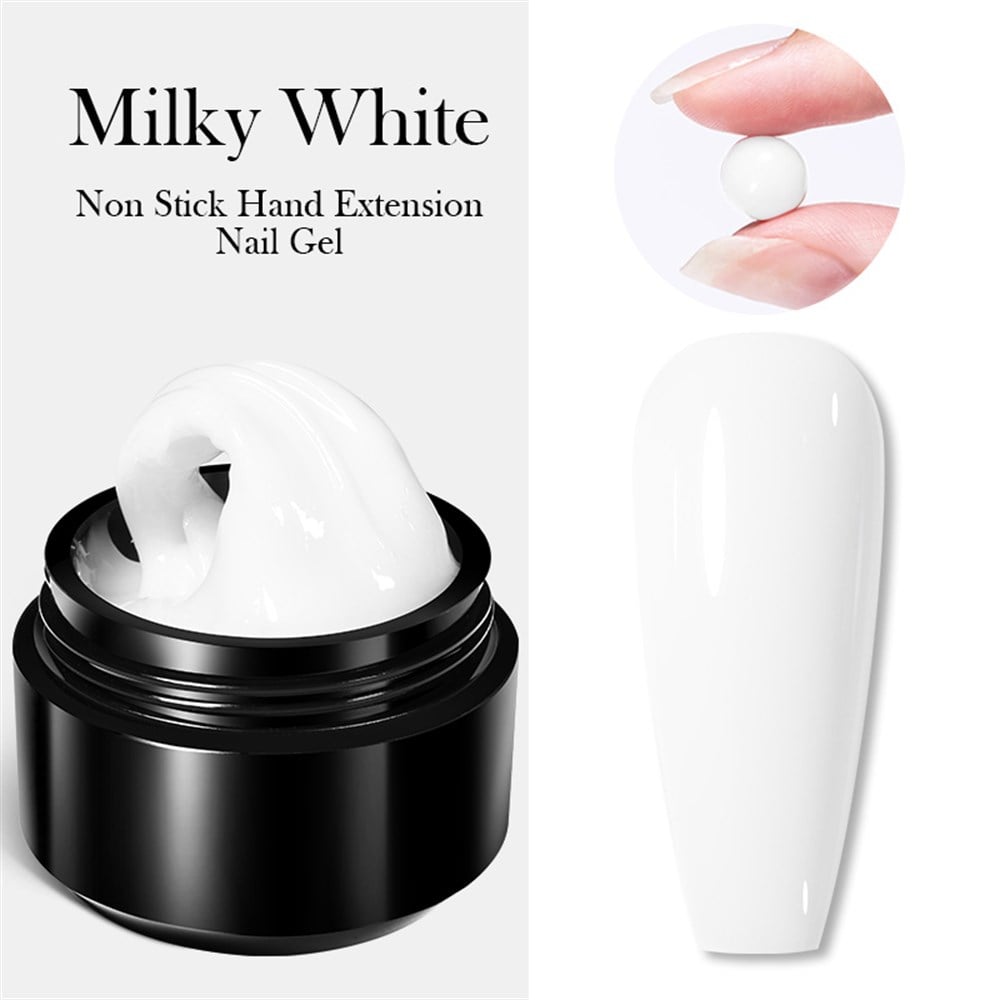 BORN PRETTY 15ml NON STICK EXTENSSION GEL (Yapışkan katsız katı tırnak uzatma jeli) 02 MILKY WHITE 