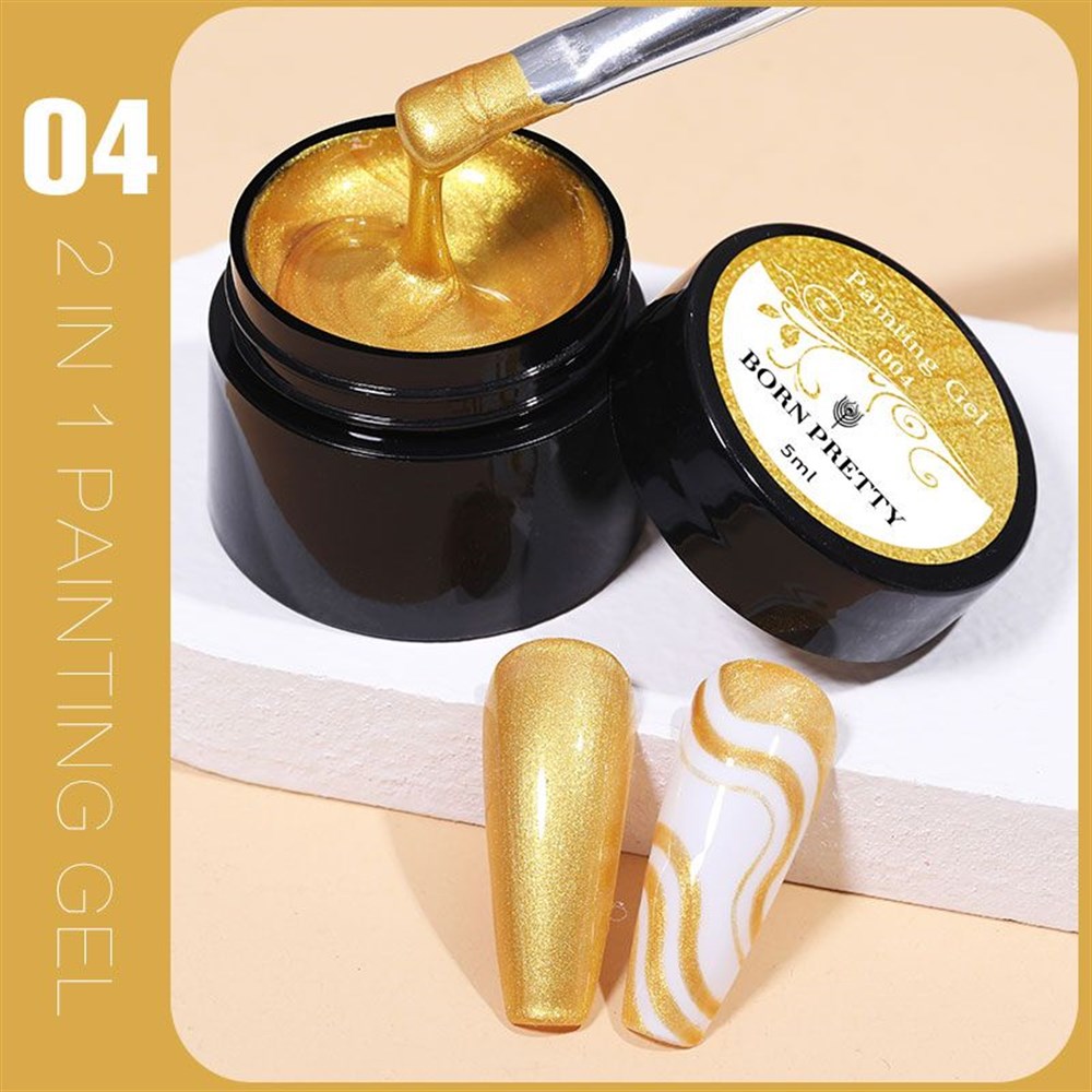 BORN PRETTY 2 in 1 PAINTING GEL (İKİSİ BİR ARADA HEM OJE HEM  ÇİZİM JELİ) 04