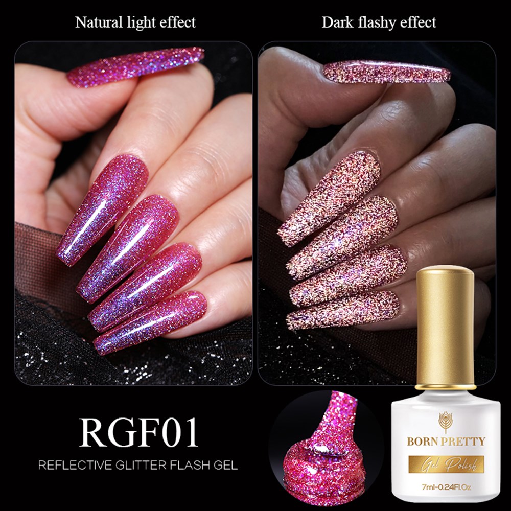 BORN PRETTY 7ML REFLECTIVE FLASH GEL ( REFLEKTÖRLÜ FLASH KALICI OJE ) RGF01