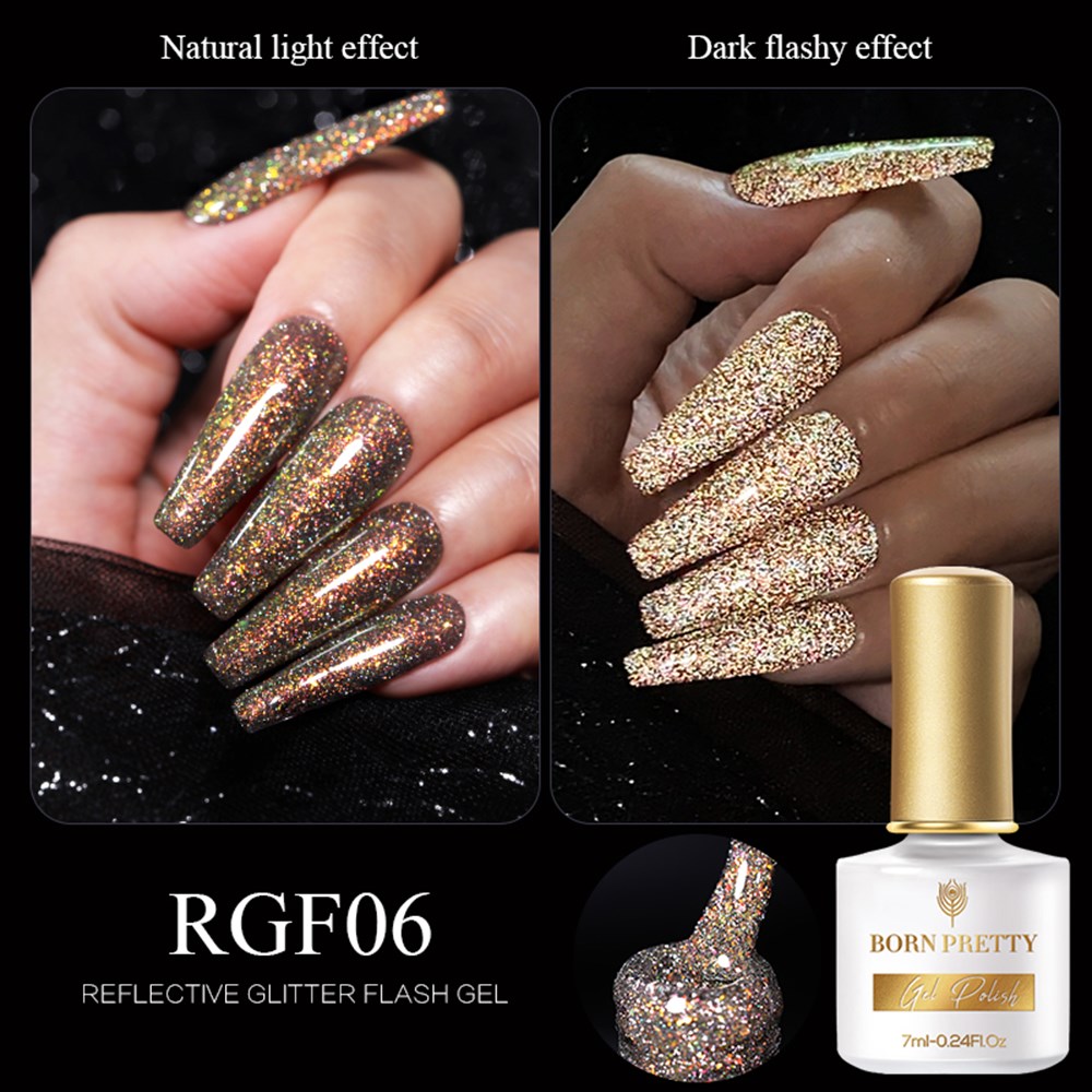 BORN PRETTY 7ML REFLECTIVE FLASH GEL ( REFLEKTÖRLÜ FLASH KALICI OJE ) RGF06