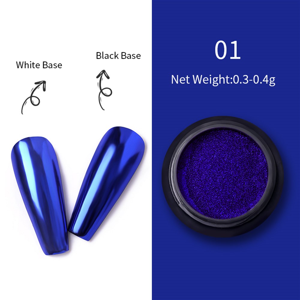 BORN PRETTY AYNA TOZU (CROME POWDER) 01 KOYU MAVİ