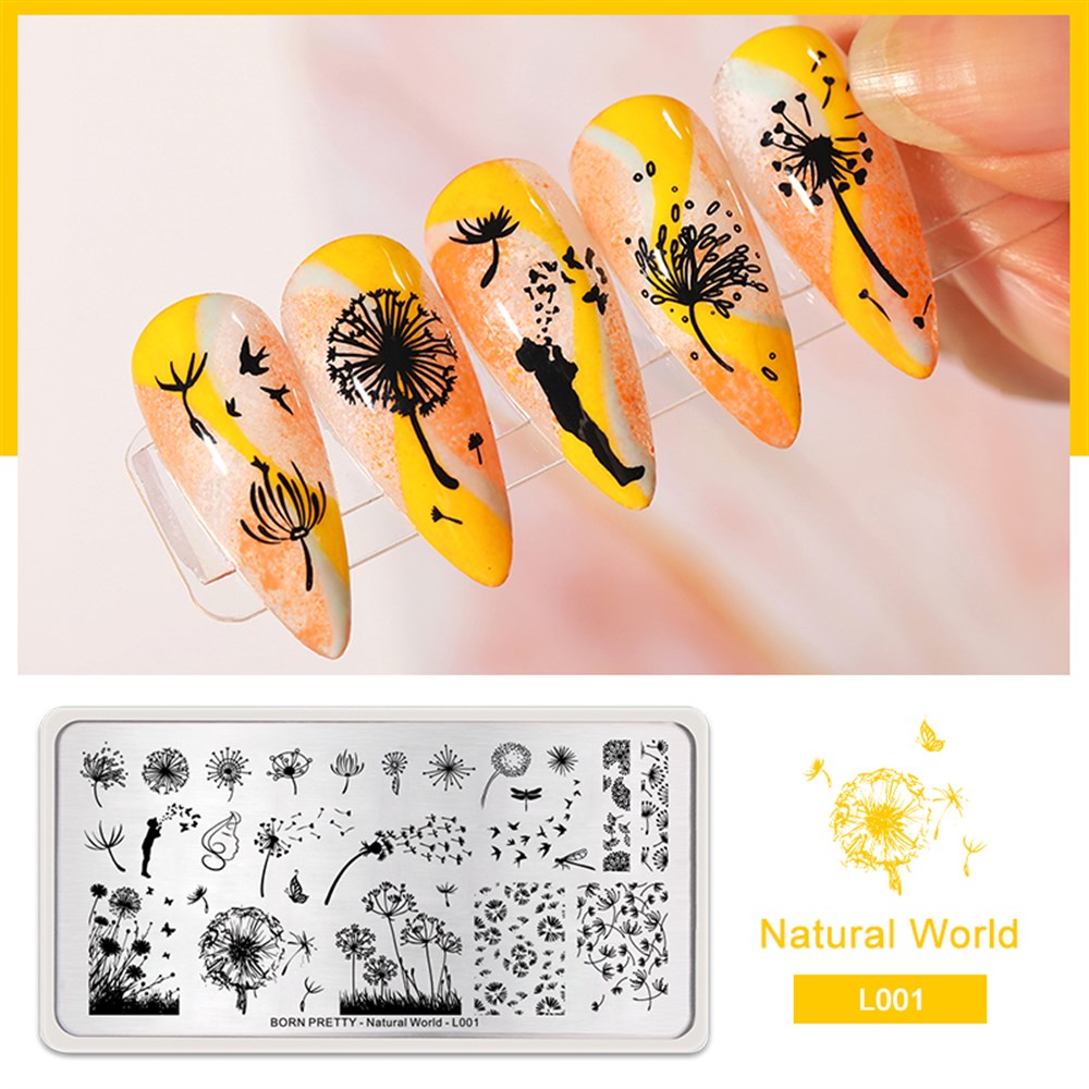 BORN PRETTY BASKI DESEN PLAKASI NATURAL WORLD L001