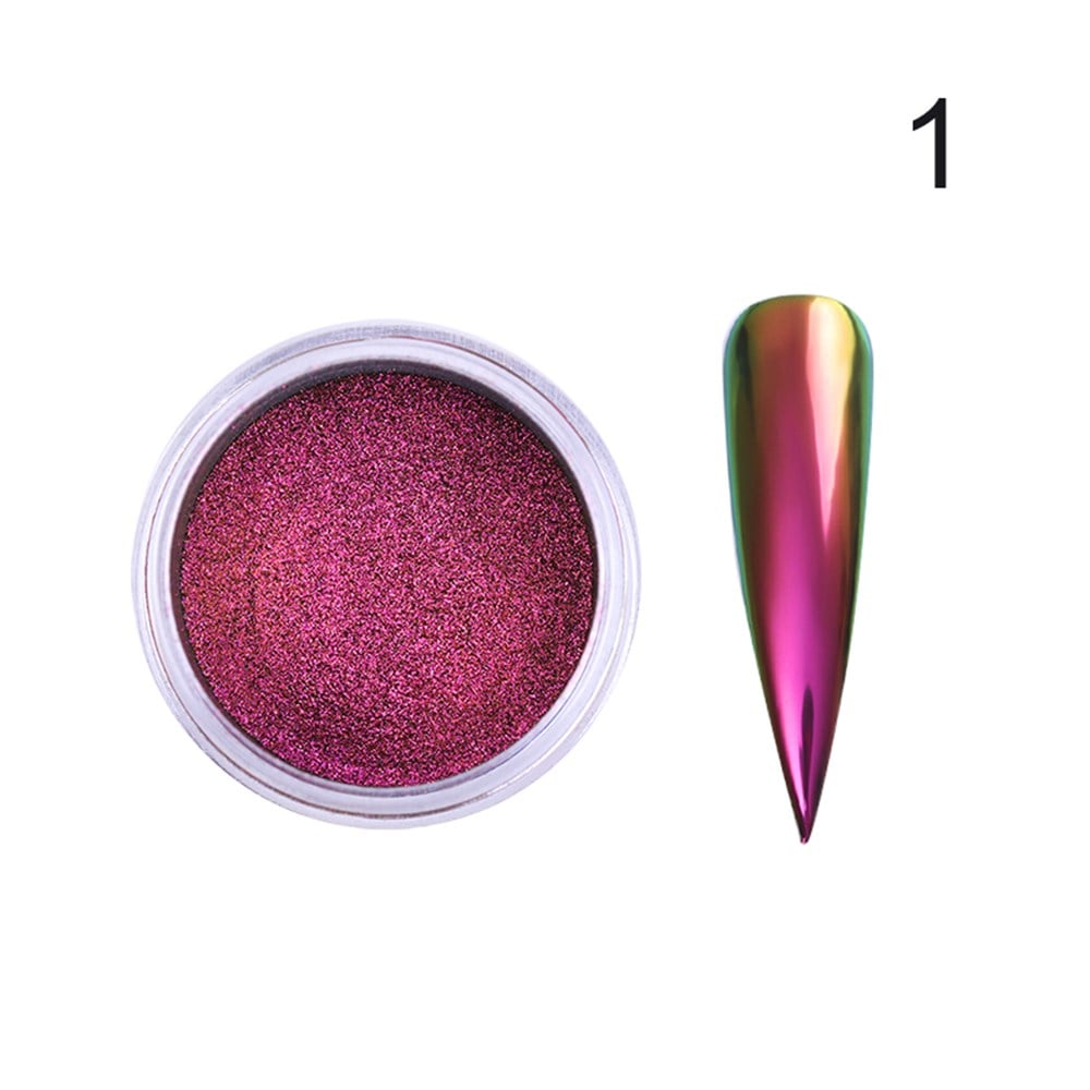 Born Pretty Chameleon Acrylic Crome Mirror Nail Powder (Bukalemun Krom tozu) 01) 15