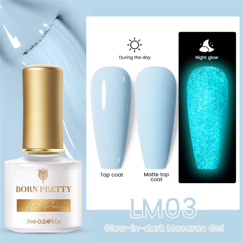 BORN PRETTY GLOW-IN-DARK (KARANLIKTA PARLAYAN) MACARON GEL LM03