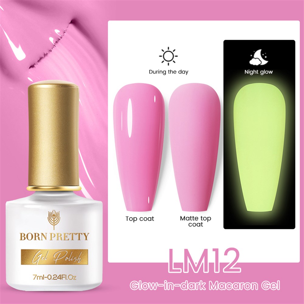 BORN PRETTY GLOW-IN-DARK (KARANLIKTA PARLAYAN) MACARON GEL LM12