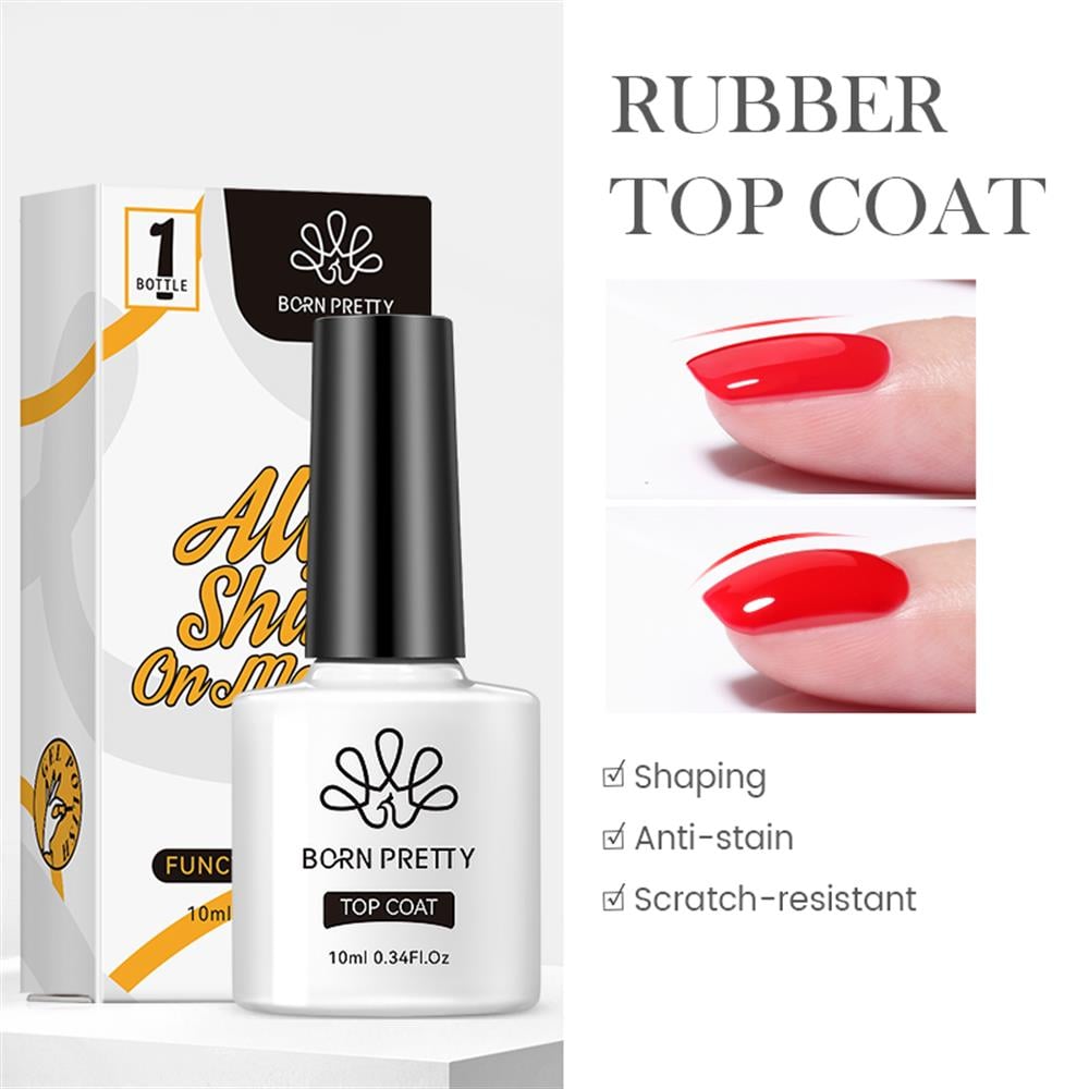 BORN PRETTY NEW RUBBER TOP COAT 10ML