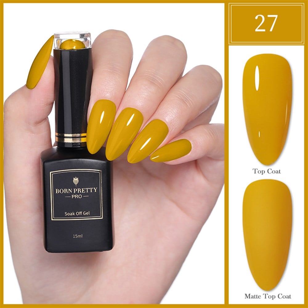 BORN PRETTY PRO BLACK GOLD SERİSİ 15 ML KALICI OJE 27