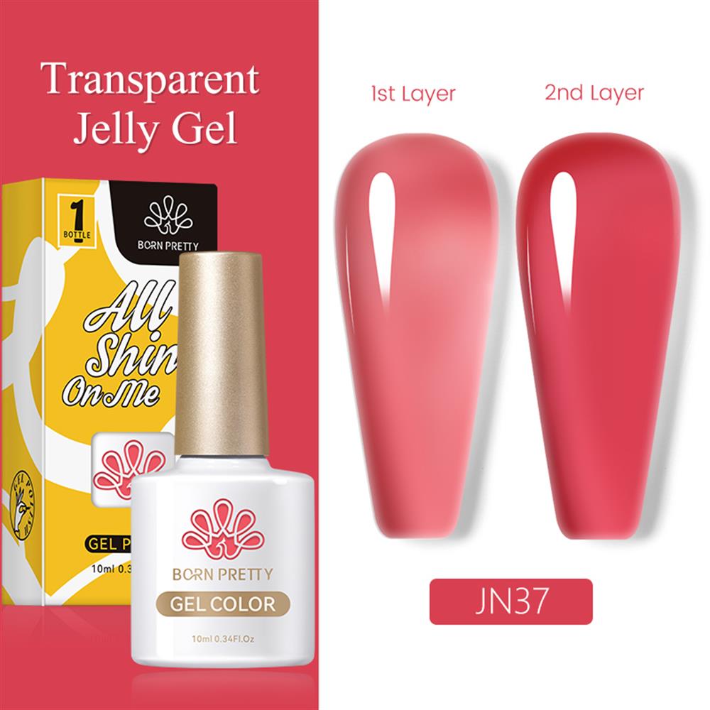 BORN PRETTY PRO JELLY NUDE GEL  10 ML YARI SAYDAM  KALICI OJE JN37