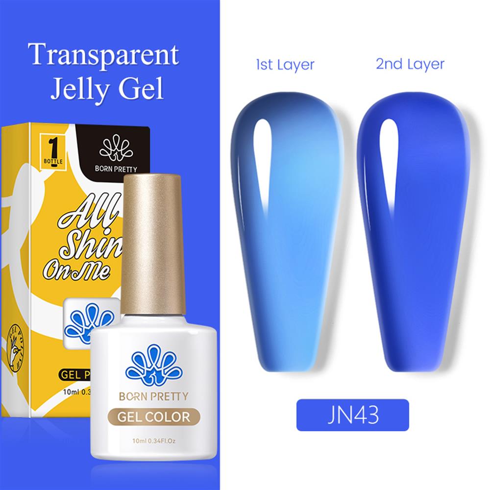 BORN PRETTY PRO JELLY NUDE GEL  10 ML YARI SAYDAM  KALICI OJE JN43