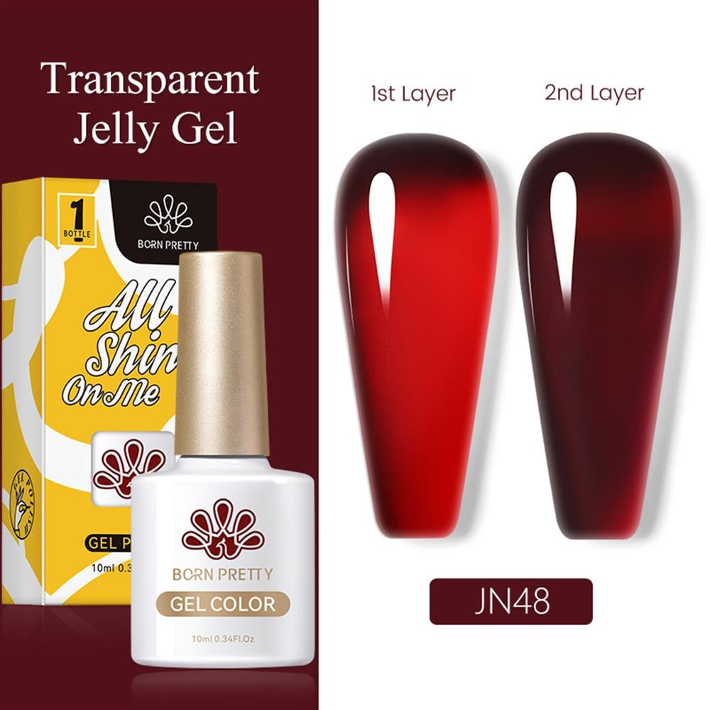 BORN PRETTY PRO JELLY NUDE GEL  10 ML YARI SAYDAM  KALICI OJE JN48