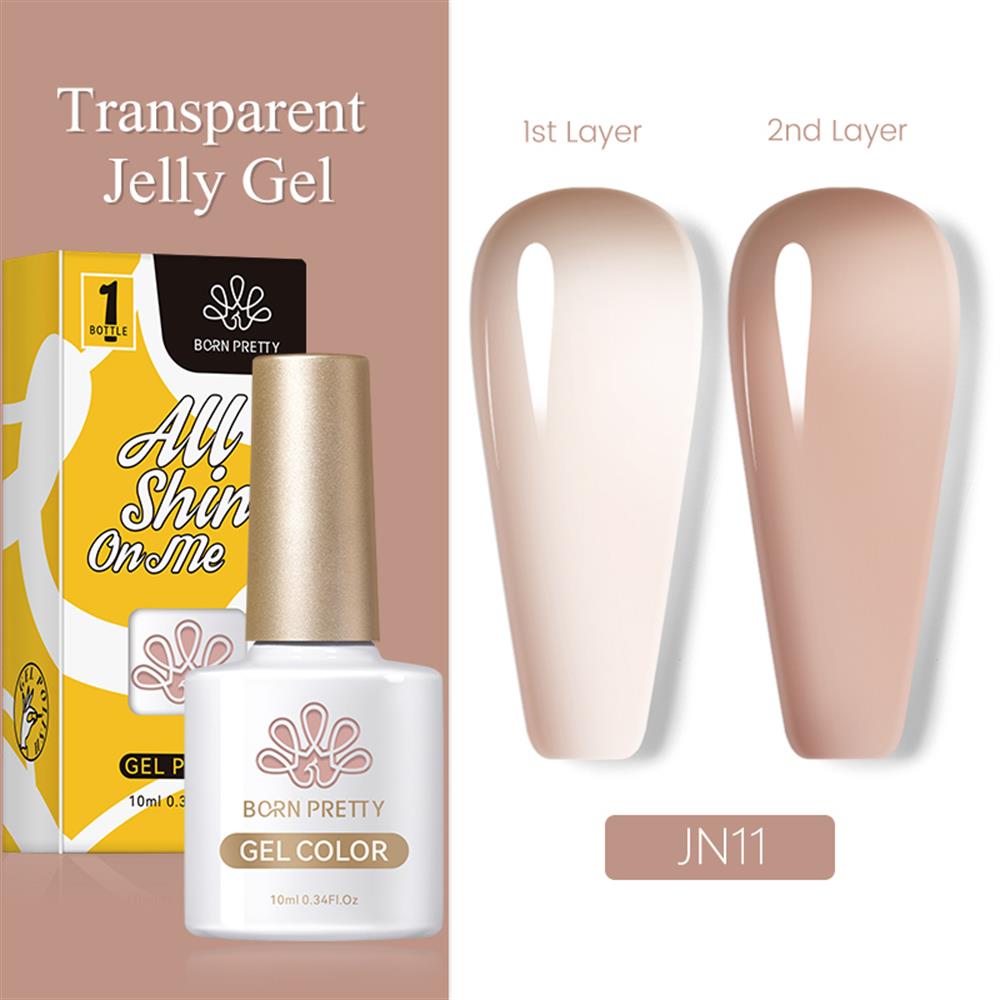 BORN PRETTY PRO JELLY NUDE GEL  10 ML YARI SAYDAM  KALICI OJE JN11