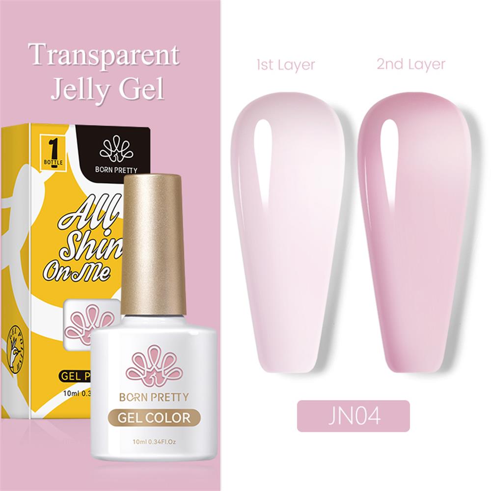 BORN PRETTY PRO JELLY NUDE GEL  10 ML YARI SAYDAM  KALICI OJE JN04