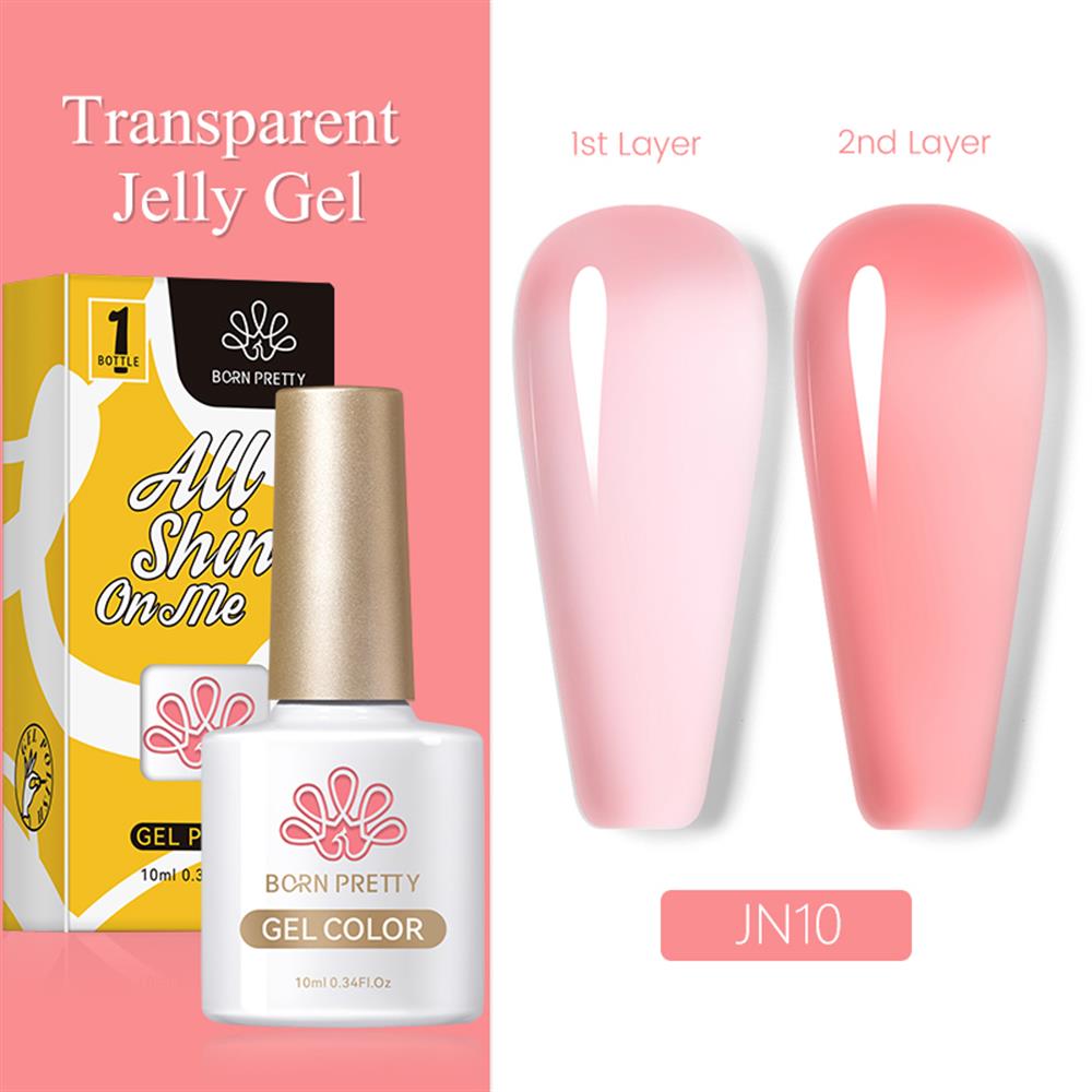 BORN PRETTY PRO JELLY NUDE GEL  10 ML YARI SAYDAM  KALICI OJE JN10