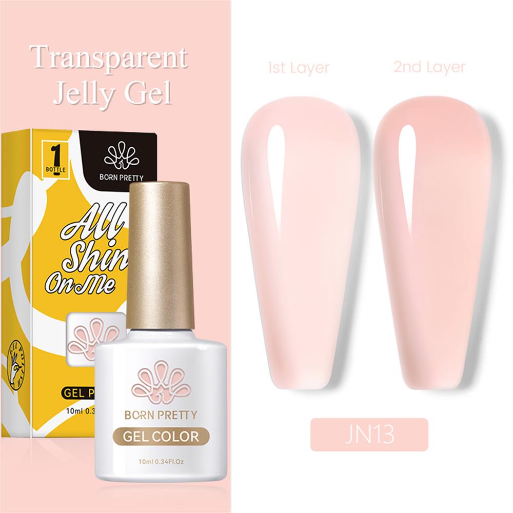 BORN PRETTY PRO JELLY NUDE GEL  10 ML YARI SAYDAM  KALICI OJE JN13