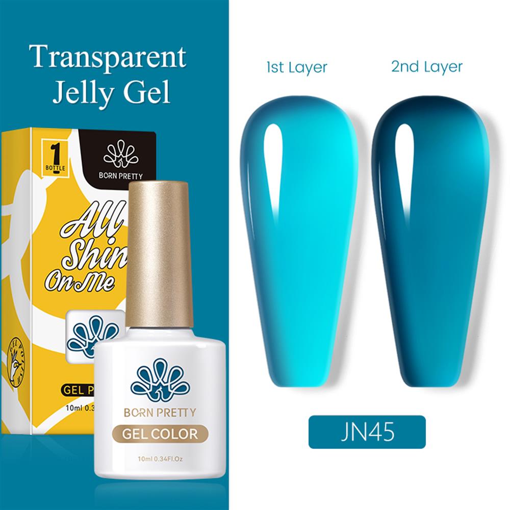 BORN PRETTY PRO JELLY NUDE GEL  10 ML YARI SAYDAM  KALICI OJE JN45