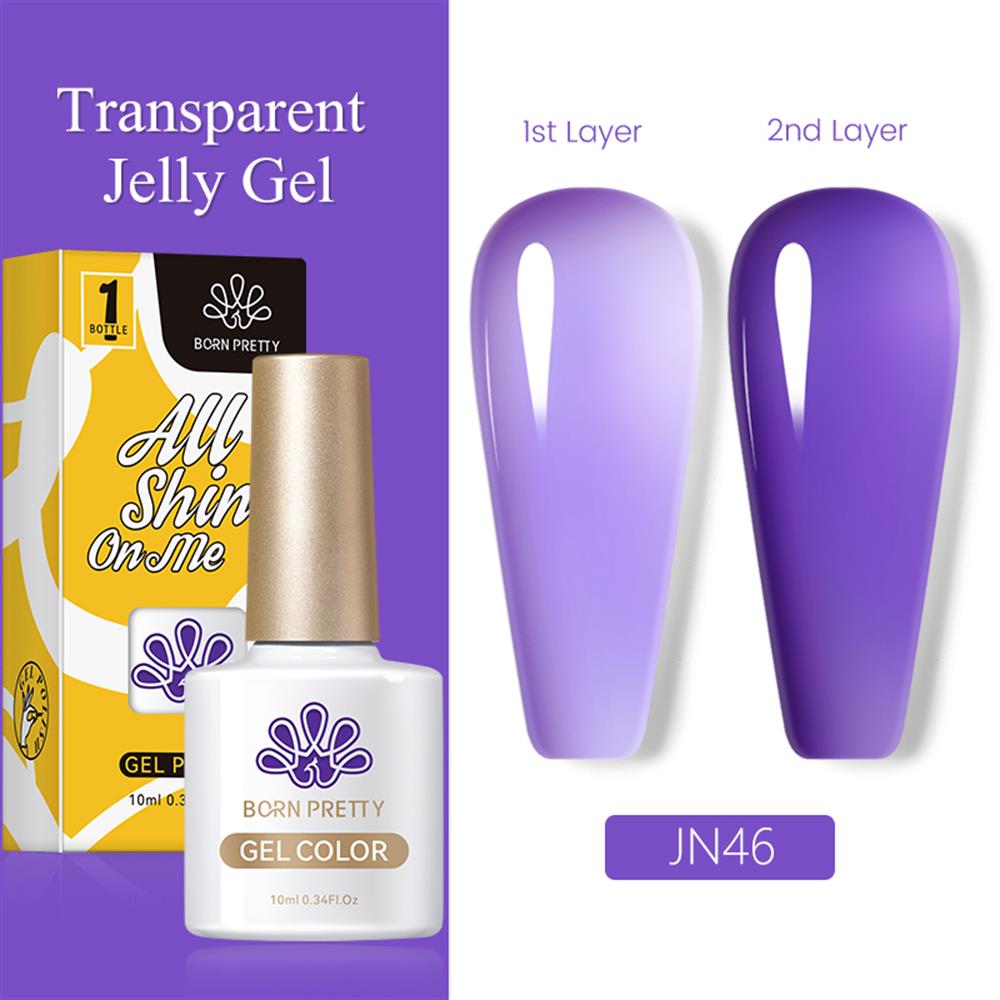 BORN PRETTY PRO JELLY NUDE GEL  10 ML YARI SAYDAM  KALICI OJE JN46