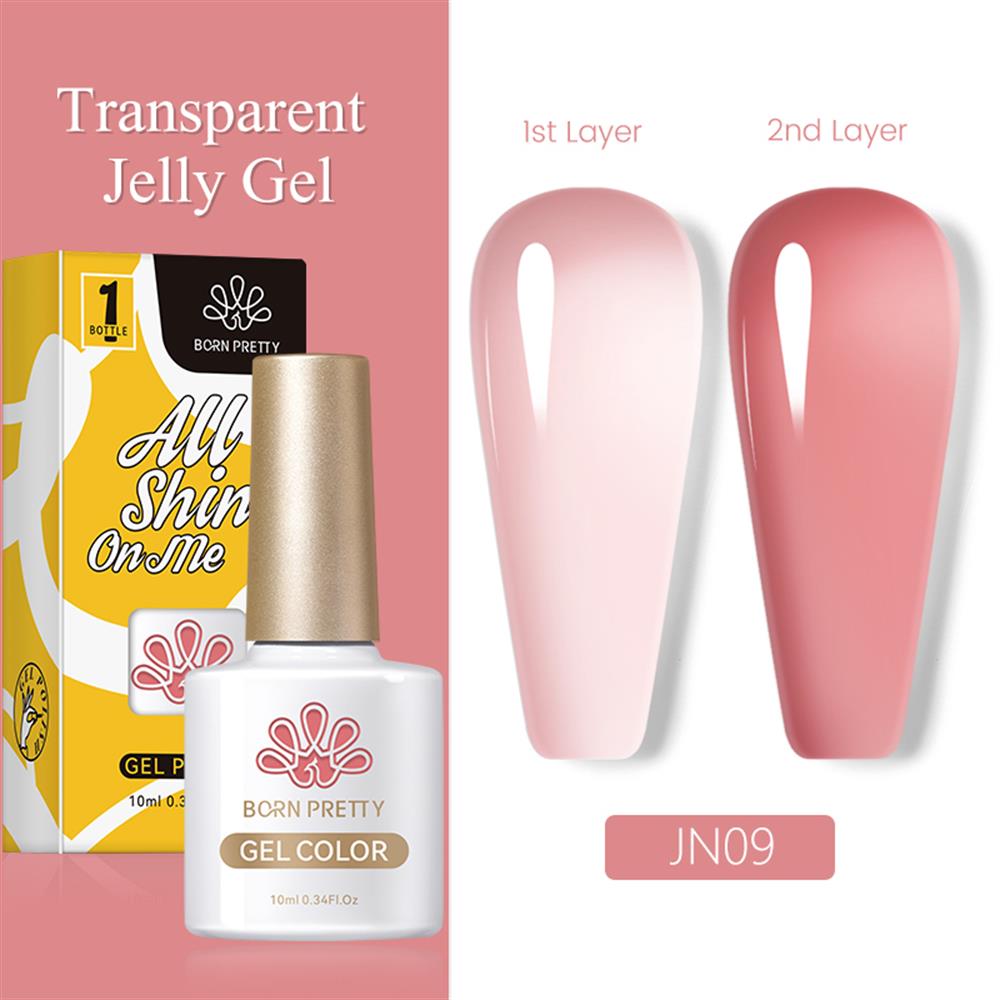 BORN PRETTY PRO JELLY NUDE GEL  10 ML YARI SAYDAM  KALICI OJE JN09