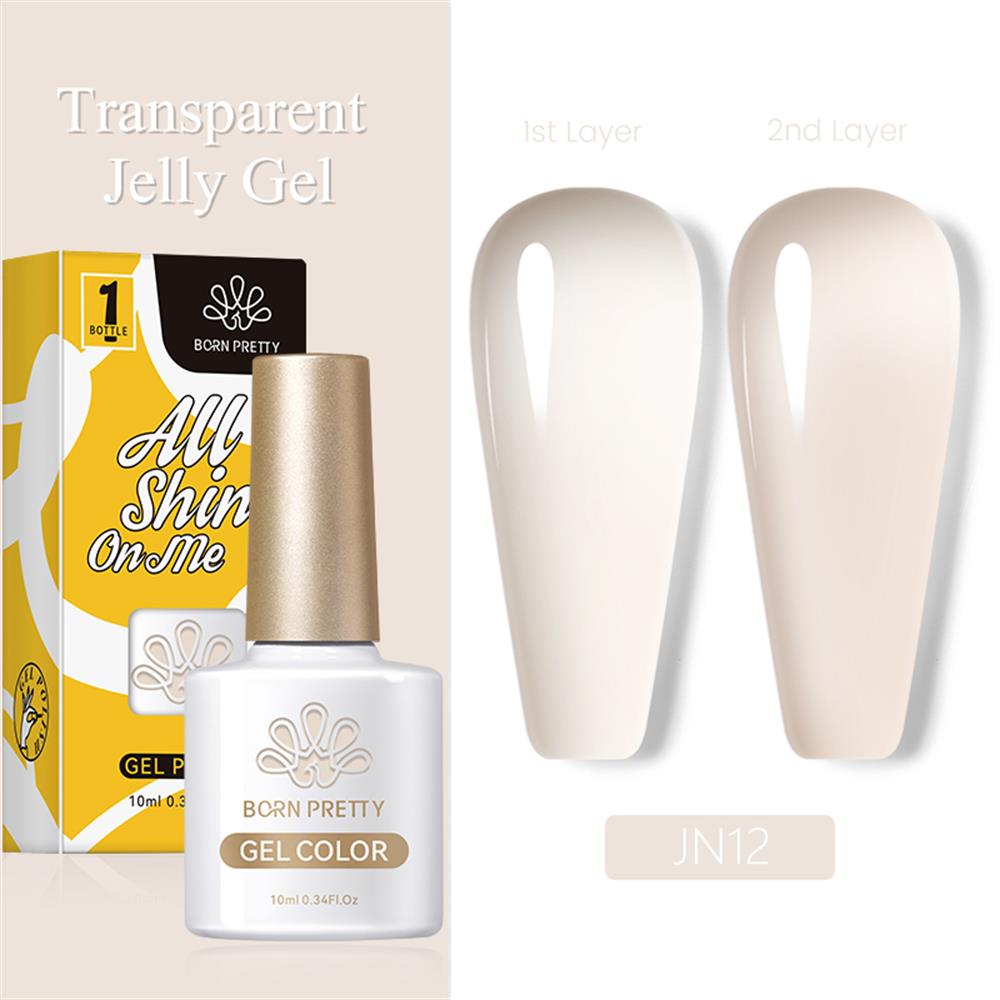 BORN PRETTY PRO JELLY NUDE GEL  10 ML YARI SAYDAM  KALICI OJE JN12