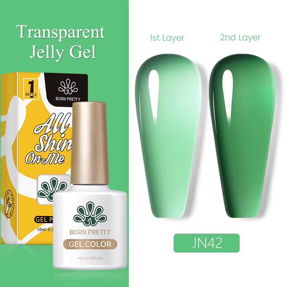 BORN PRETTY PRO JELLY NUDE GEL  10 ML YARI SAYDAM  KALICI OJE JN42