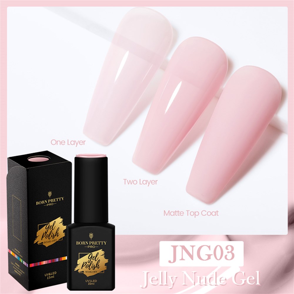 BORN PRETTY PRO JELLY NUDE GEL  15 ML KALICI OJE JNG03
