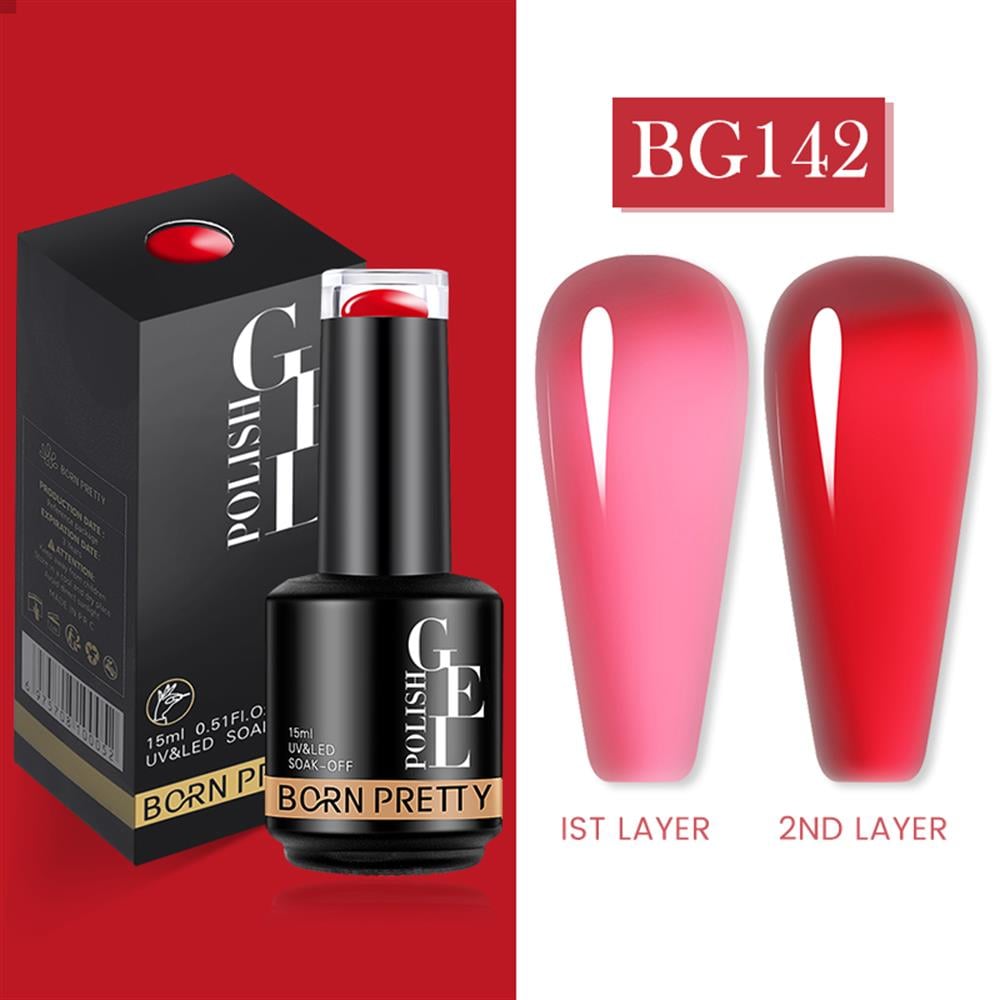 BORN PRETTY PRO JELLY NUDE GEL  15 ML YARI SAYDAM  KALICI OJE BG142