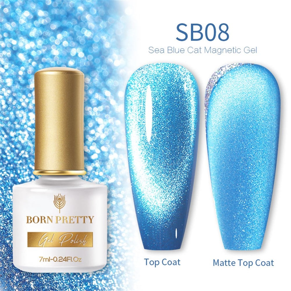 BORN PRETTY SEA BLUE CAT MAGNETIC GEL (KEDİ GÖZÜ KALICI OJE ) SB08