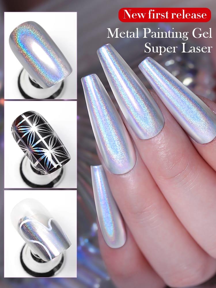 BORN PRETTY SUPER LASER SHINE METALIC PAİNTİNG GEL (LAZER EFEKTLİ METALIK ÇİZİM JELİ ) 