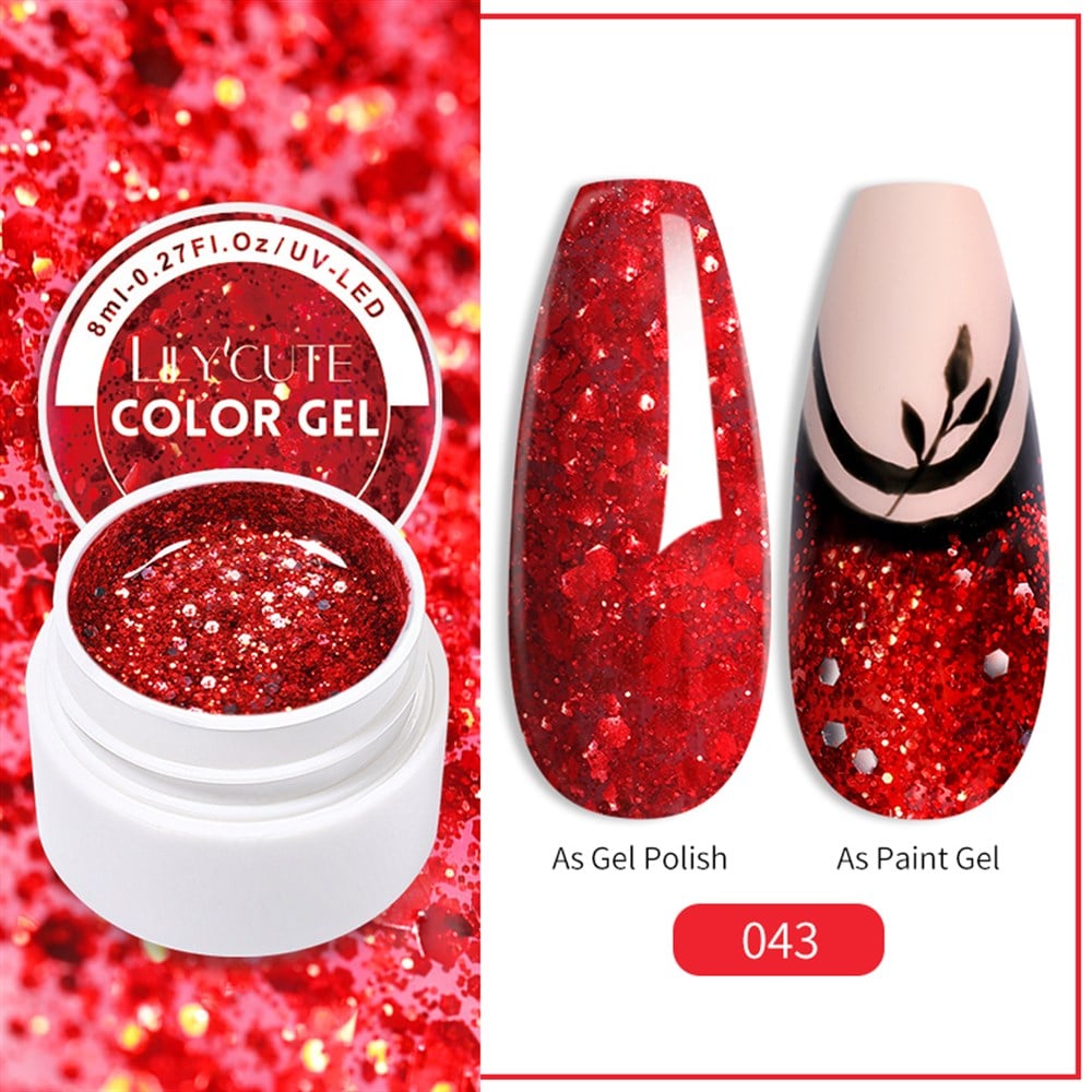 LILY'CUTE 8 ML UV COLOR GEL ( KAP UV KALICI OJE&PAINTING GEL ) 043
