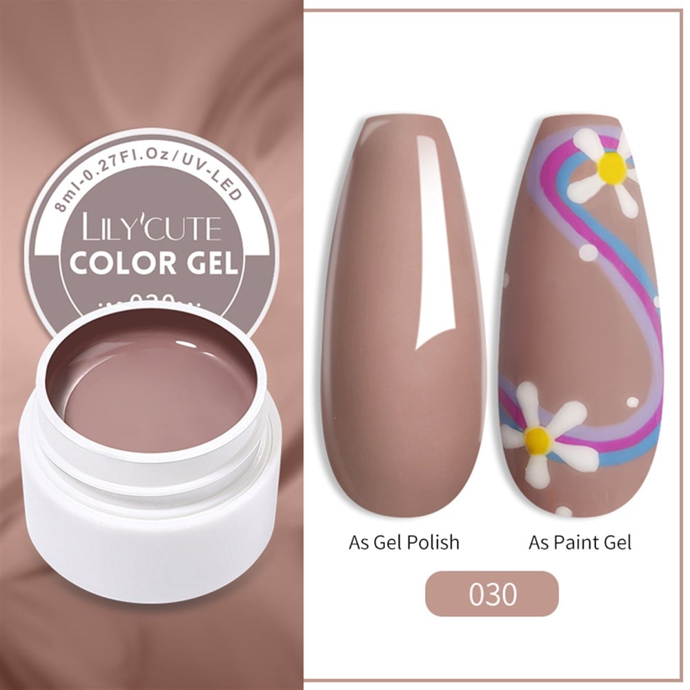 LILY'CUTE 8 ML UV COLOR GEL ( KAP UV KALICI OJE&PAINTING GEL ) 030