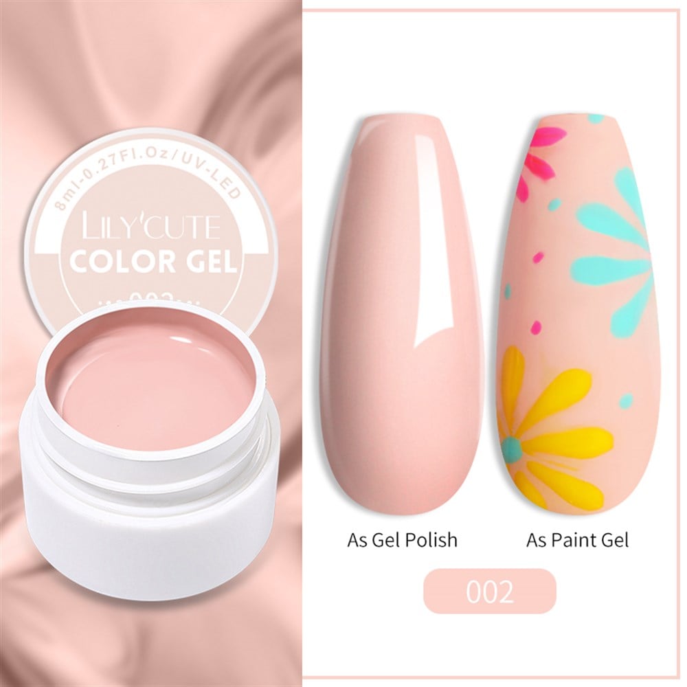 LILY'CUTE 8 ML UV COLOR GEL ( KAP UV KALICI OJE&PAINTING GEL ) 002