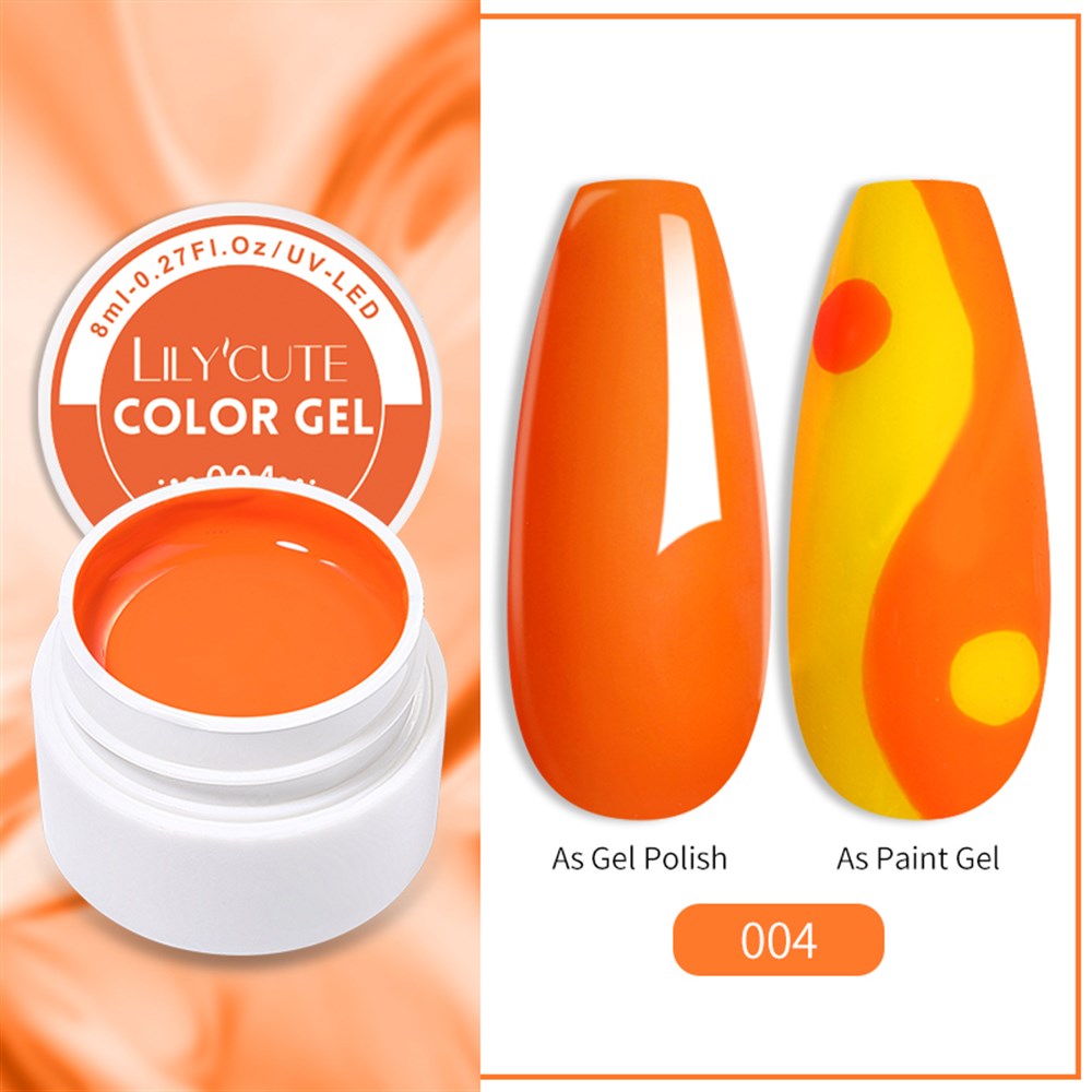 LILY'CUTE 8 ML UV COLOR GEL ( KAP UV KALICI OJE&PAINTING GEL ) 004